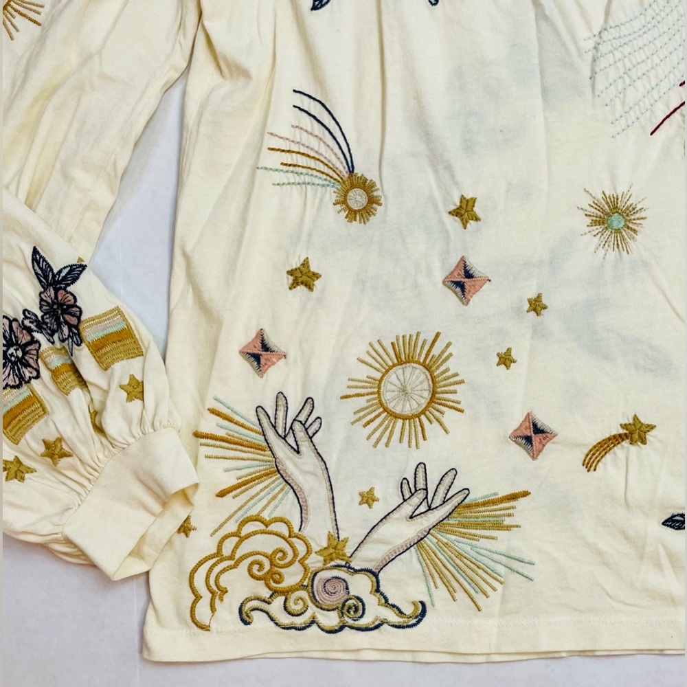 Women’s size small. Johnny Was long sleeve “Selah” long sleeve shirt. Cream - Picture 5 of 9